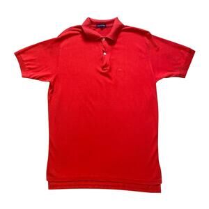 Emporio Armani Mens Red Short‎ Sleeve Pique Polo Shirt XL Eagle Logo
